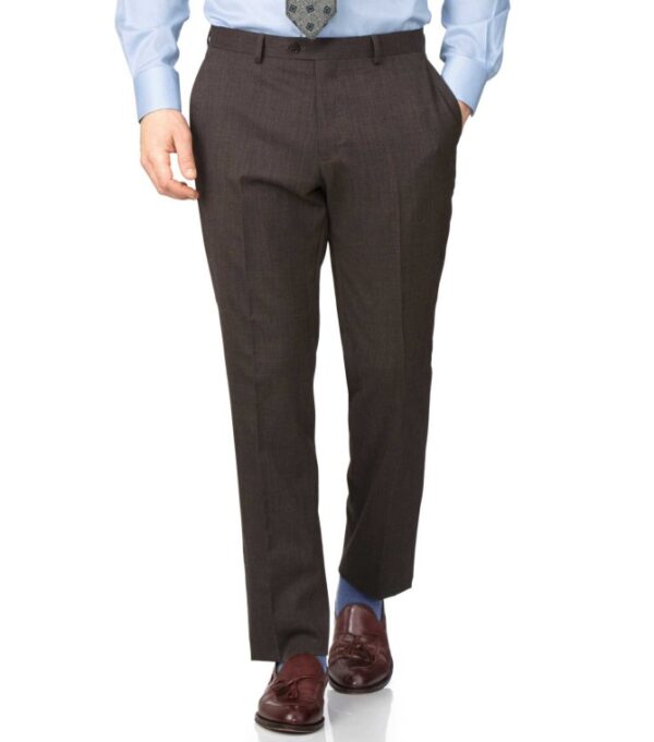 SHARP-FIT FORMAL TROUSERS – BROWN