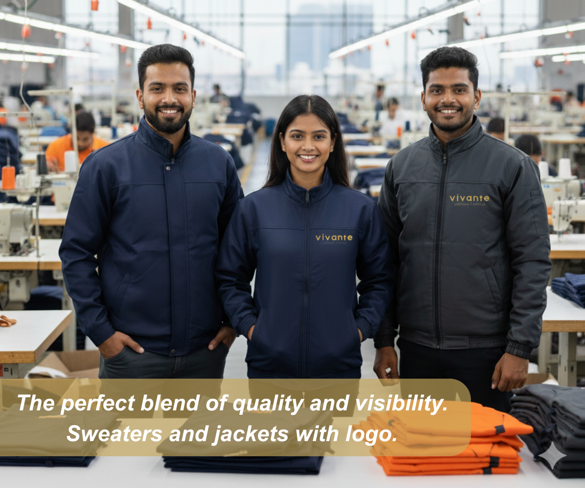 The perfect blend of quality and visibility. Sweaters and jackets with logo. (1)
