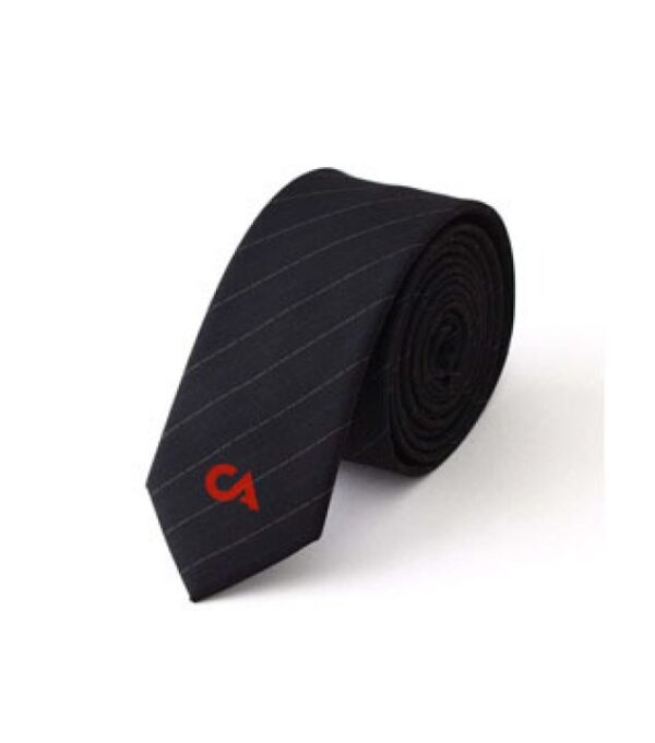DIAGONAL STRIPE CUSTOMIZED BLACK TIE