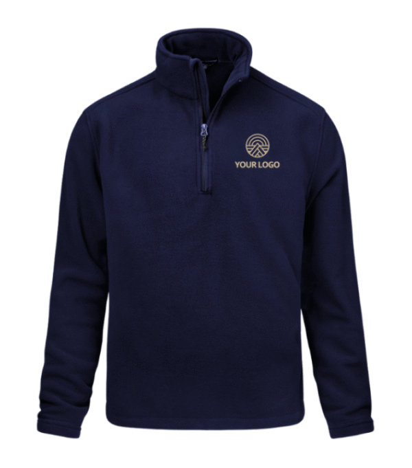 CUSTOMIZED HALF ZIPPER NAVY BLUE SWEATSHIRT