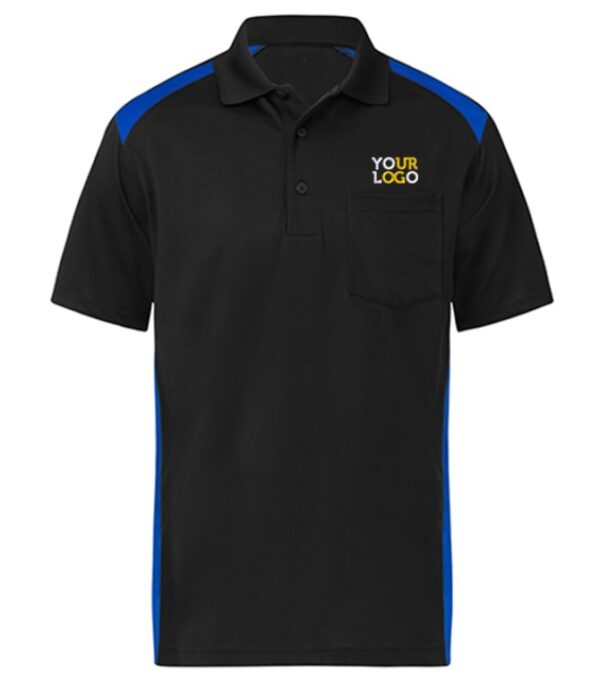 DUAL COLOR POLO T-SHIRT BLUE & BLACK