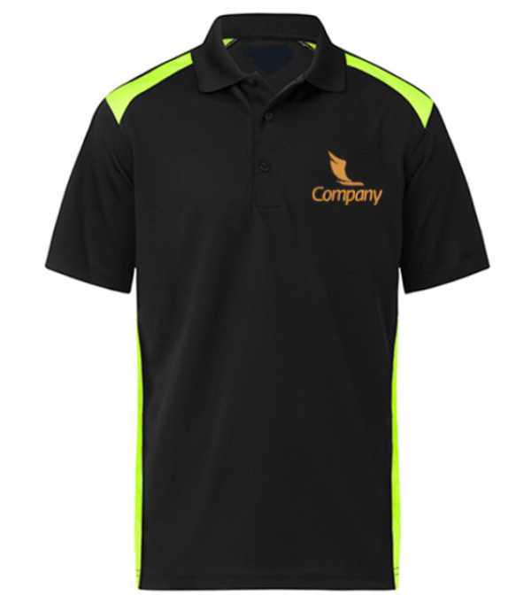 DUAL COLOR POLO T-SHIRT LIGHT GREEN & BLACK