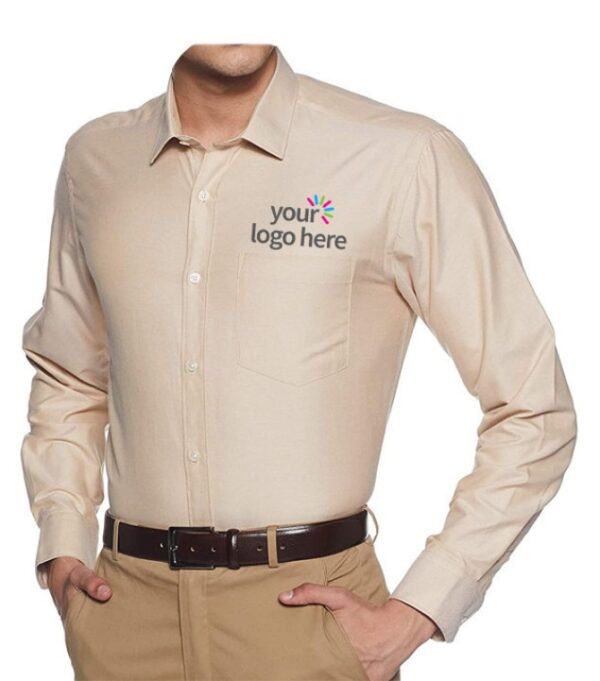 MEN’S ECONOMY LONG SLEEVE OFFICE SHIRT BEIGE