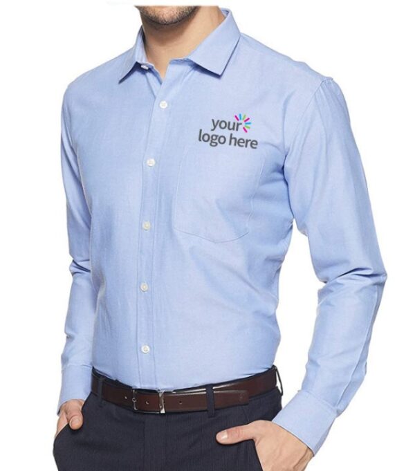 MEN’S ECONOMY LONG SLEEVE OFFICE SHIRT HAWKES BLUE