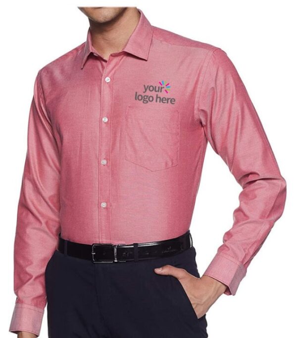 MEN’S ECONOMY LONG SLEEVE OFFICE SHIRT LIGHT RED