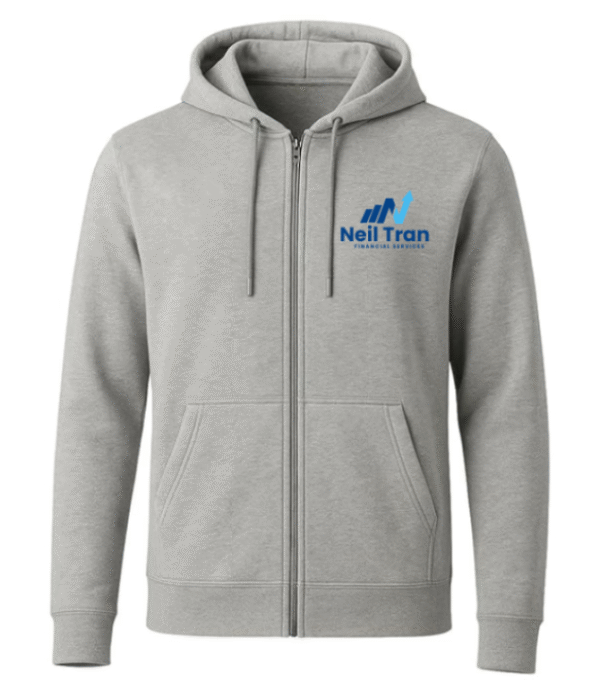 PERSONALIZED FULL ZIPPER HOODIE GRAY