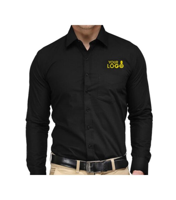 LUXE BLACK PERSONALIZED WORKWEAR SHIRT