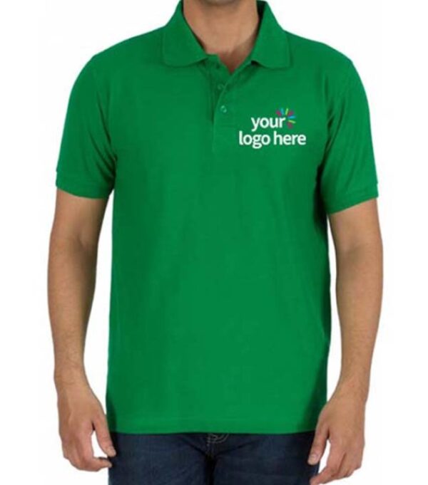 PERSONALIZED POLO COTTON T-SHIRT GREEN