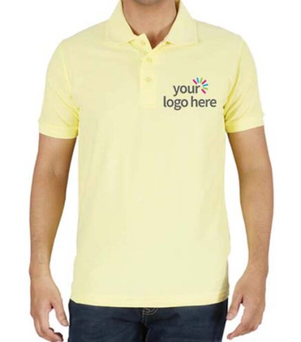 PERSONALIZED POLO COTTON T-SHIRT YELLOW