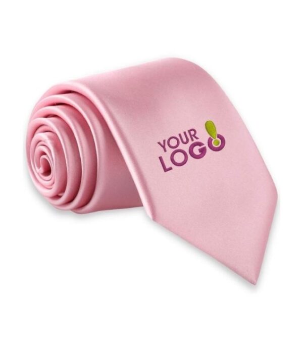 PERSONALIZED SOLID PINK FORMAL TIE