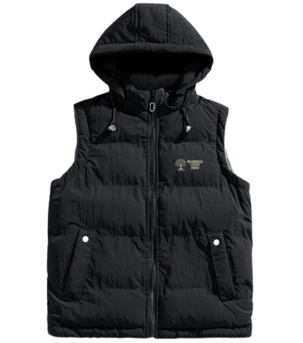 SLEEVELESS PUFFER HOODED JACKET