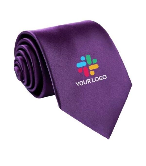 PERSONALIZED SOLID PURPLE FORMAL TIE