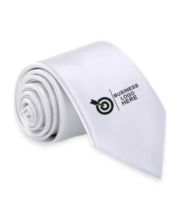 TRENDY WHITE LOGO TIE
